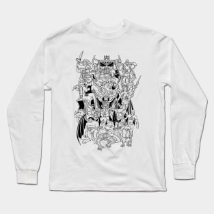 90's hero's black and white Long Sleeve T-Shirt